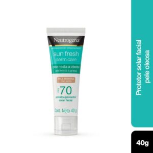 Protetor Solar Facial Neutrogena FPS70 Sun Fresh Derm Care Pele Morena 40g