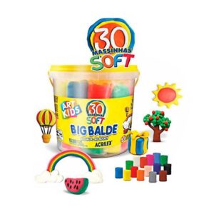 Massinha De Modelar Big Balde Com 30 Unidades Sortida