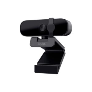 Webcam Trust Tanor Full HD 1080p, Microfone Integrado, Proteção de Privacidade, USB, Preto - 25548