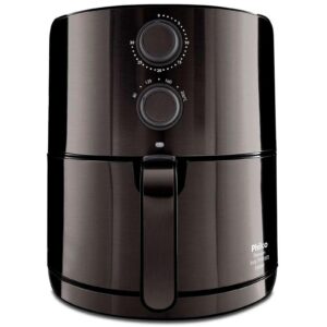 Fritadeira Air Fryer Philco PFR18TI Titanium, 4.6L, 1500W, 220V, Inox Preto