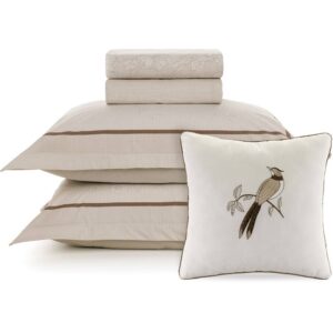 Jogo de Cama Karsten Mallu 200 Fios 5 Peças Queen Off White