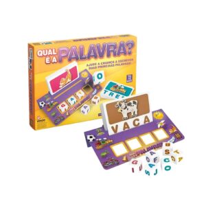Jogo Infantil Qual é a Palavra 72 Imagens Brinquedo Educativo Alfabetização +5 Anos Grow - 03952