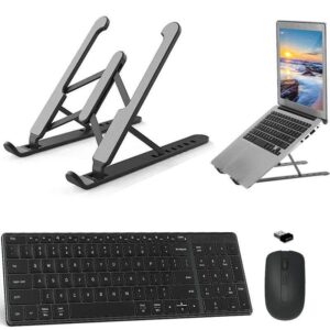 Teclado, Mouse e Suporte Preto p Notebook Asus Serie X