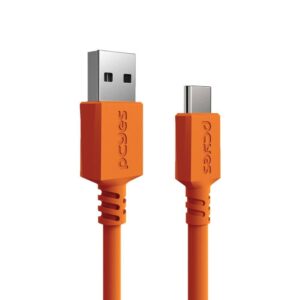 Cabo USB a 2.0 Macho P/ USB TIPO-C - Laranja - Caixa JBL - 2 Metros - CBPY02L