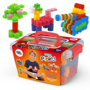 Estrela De Montar Colorido Didáticos Infantil Divertido Maletinha Com 100 Peças Educativo Blocos De Montar Dinâmico Para Criança