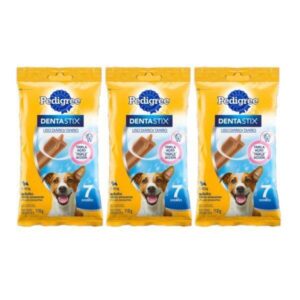 KIT Petisco Dentastix Pedigree Cães Raças Pequenas 7 unid x 3