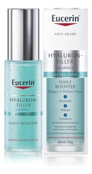 EUCERIN Sérum Facial Daily Booster Ultraleve 30ml, 24h Hidratação, Fortalecedor, HyaluronFiller, Ácido Hialurônico, Antirrugas, Hidratante