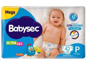Fralda Descartável Bebê Infantil Babysec Galinha Pintadinha Mega Ultra Sequinha Tamanho P 42 Unidades