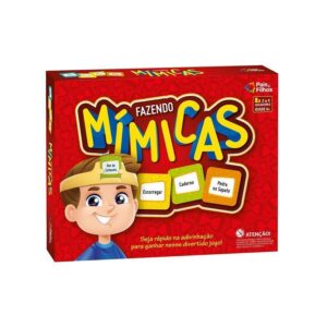 Jogo Fazendo Mímicas Pais e Filhos 216 Cartas Ampulheta Adivinhação 8+