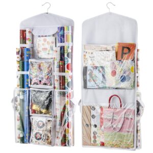 Organizador de papel de embrulho EOLIMEX Hanging Gift Storage branco