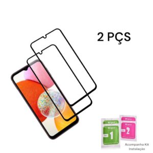 2UN Película 3D De Vidro Temperado Para Samsung Galaxy M15