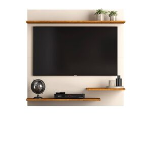 Painel Para TV Quarto Sala Com Prateleira 32 Polegadas Nichos MADRID