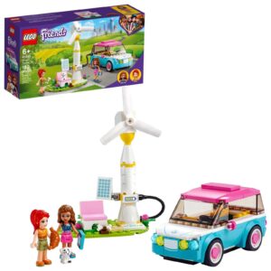 Veículo de brinquedo LEGO Friends Olivia's Electric Car 41443 com miniboneca e cachorrinho Mia para crianças de 6 anos ou mais