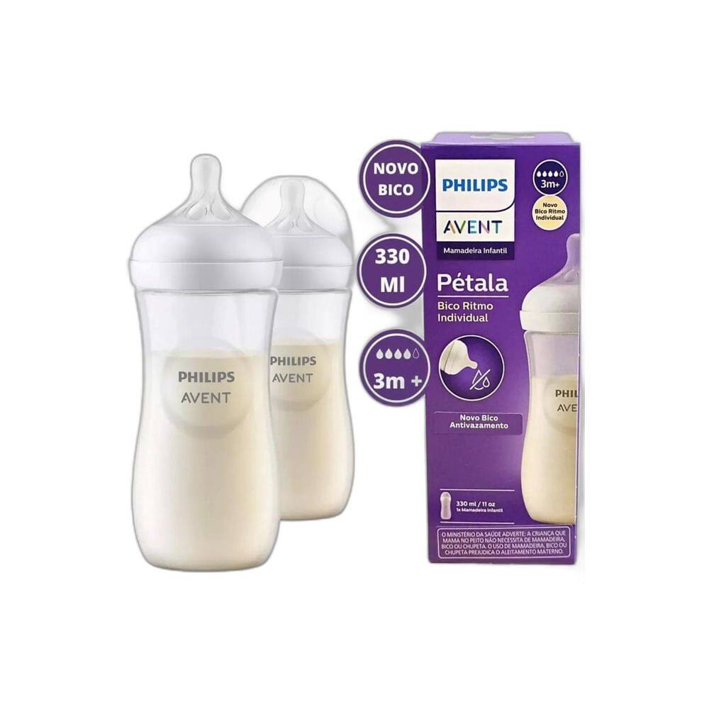 Mamadeira Philips Avent Pétala n3 Transparente 36 meses 330ml
