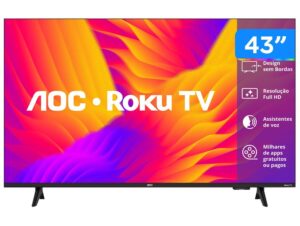 Smart TV 43 Polegadas AOC LED ROKU WIFI FULL HD USB HDMI 43S5155 78G