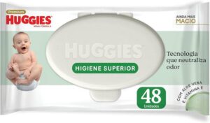 Kit 12 lenços umedecidos huggies higiene superior c/ 48