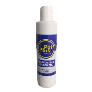 Pet Plus Shampoo Clorexidina e Miconazol para Cães e Gatos 300ml