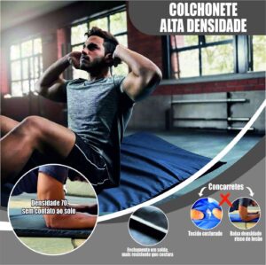 Colchonete academia Alta Densidade Exercícios Ginástica treino tapete Fitness pilates yoga colchão impermeável treino malhar musculação malhação