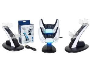 Base Carregador Dock Station Controle Ps5 Dualsense Preto