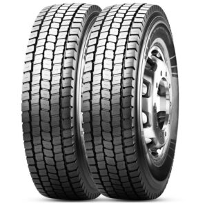 Kit 2 Pneu Argantis by Pirelli Aro 22.5 295/80R22.5 152/148M TL M+S A.R70D Borrachudo Rodoviário