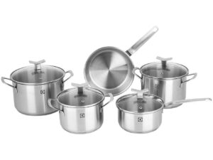 Jogo de Panelas Electrolux Inox com 5 Peças Design com Fundo Triplo