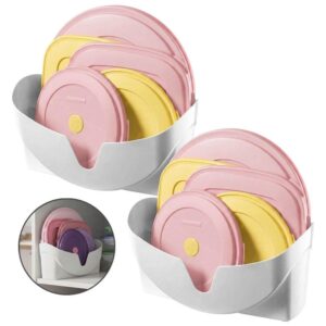 Kit 2 Porta Tampas Organizador Cozinha Plastico Sanremo