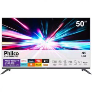 Smart TV 50 Polegadas PTV50G7PR2CSB 4K Roku TV LED Dolby Áudio Philco