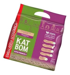 Areia Higienica Katbom Gatos Granulado Tradicional 6kg