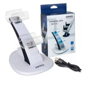 Base Carregador Dock Station Controle Ps5 Dualsense Branco