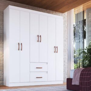 Guarda Roupa Casal Multimóveis 6 Portas e 2 Gavetas CR35210 MDF MDP