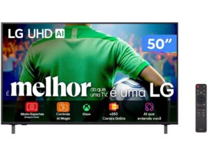 Smart TV LG 50 polegadas UHD AI UA85 HDR10 Pro Processador α7 AI Ger 8 webOS 25