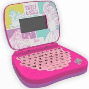 Laptop Infantil Barbie Bilíngue Candide Brinquedo Computador Educativo