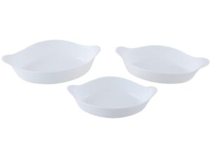 Assadeira Oval Vidro Marinex Opaline 3 Peças.