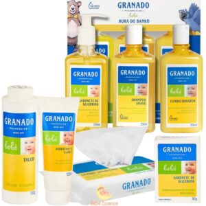 Kit Bebê Granado Infantil Hora Do Banho Higiene com 07 itens Completo